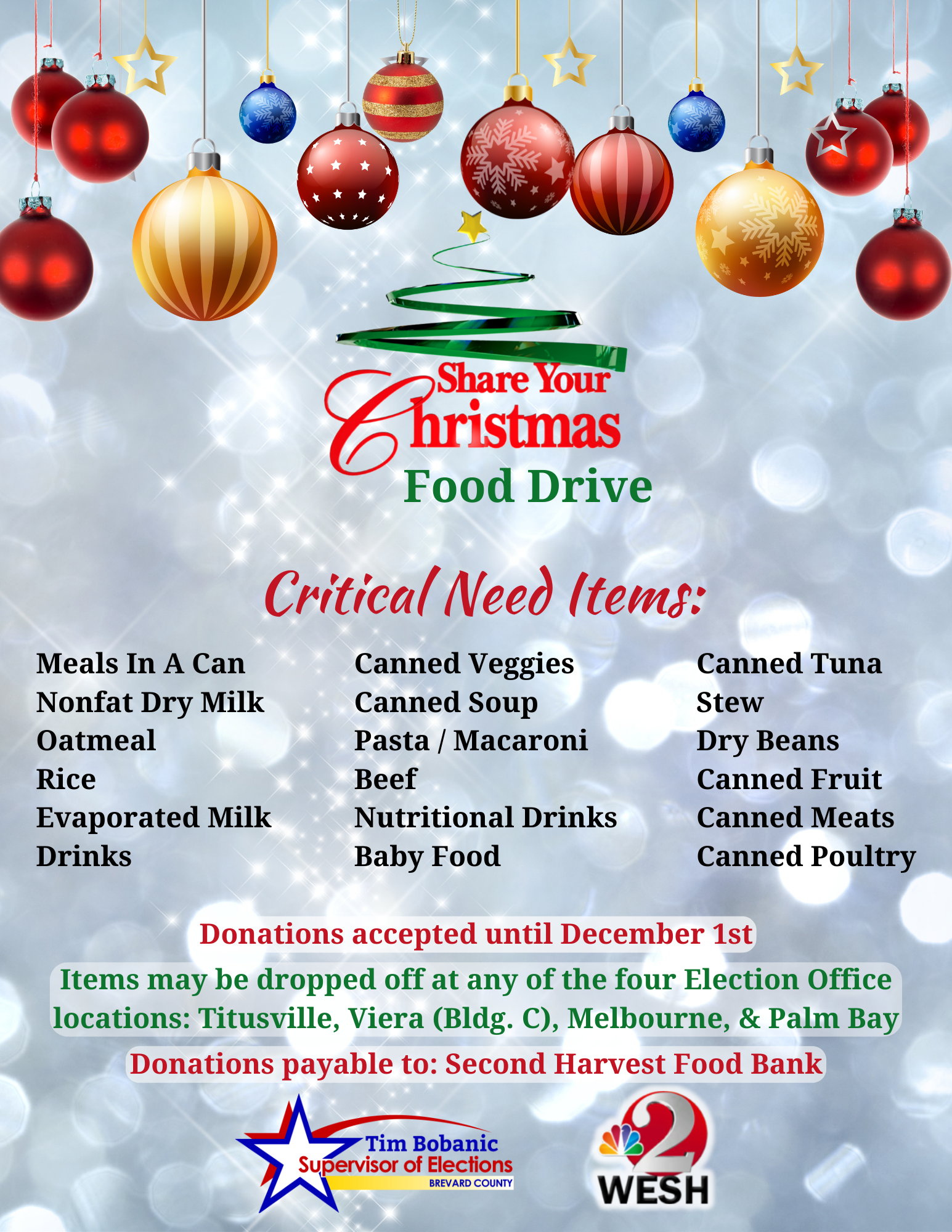 SYC Food Drive flyer